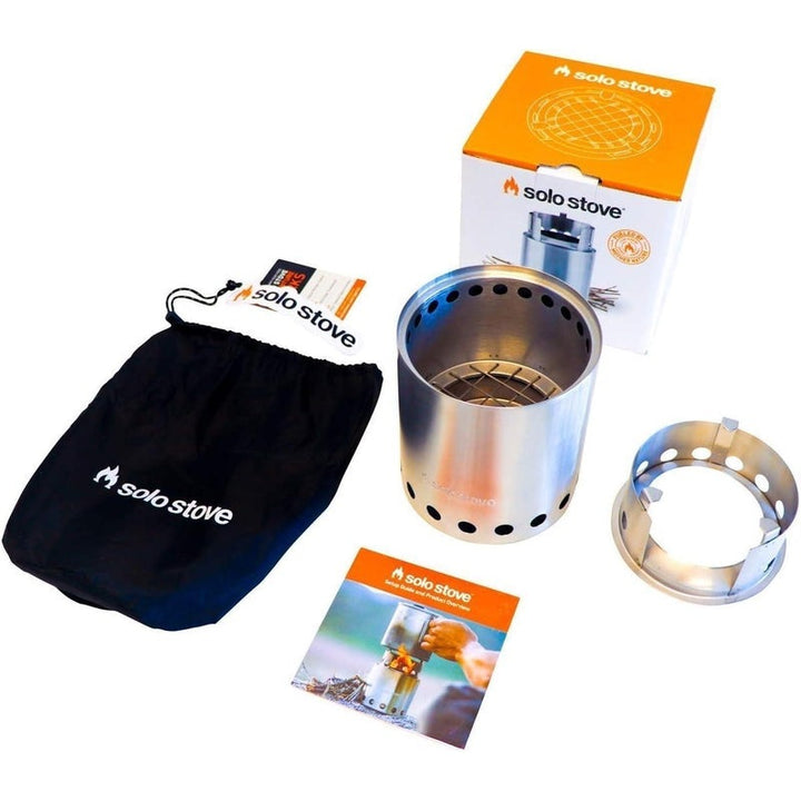 TRAPSKI Solo Stove Lite/Titan/Campfire Camping Stove Portable Stove for Backpacking Outdoor Cooking Great Stainless Steel Camping Backpacking Stove Compact Wood Stove Design-No Batteries or Liquid Fuel Canisters Needed