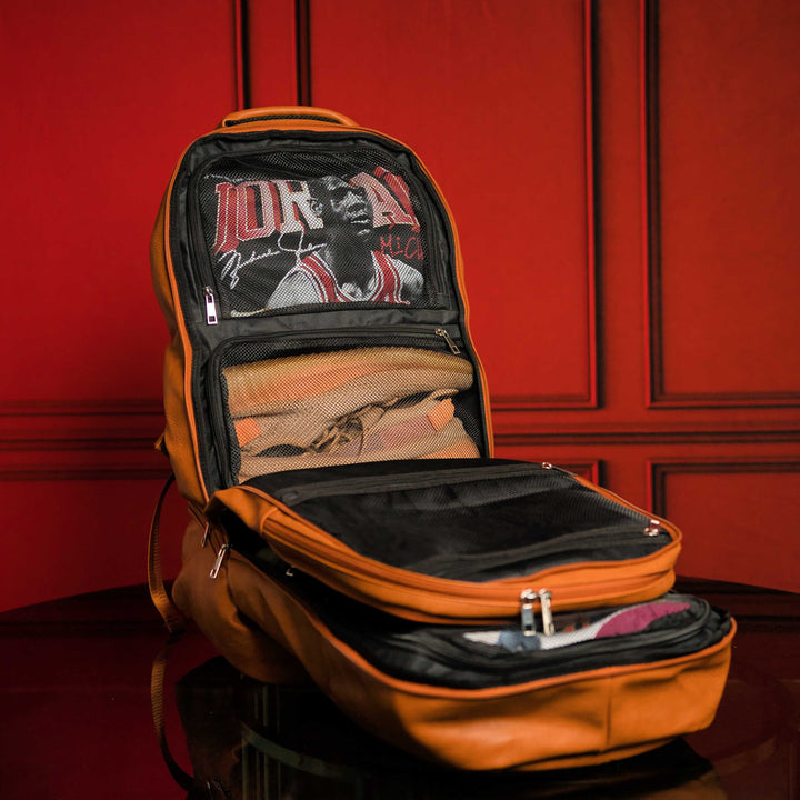 Sole Premise Brown Leather Luxury Carry-On Bag Patented Signature Design