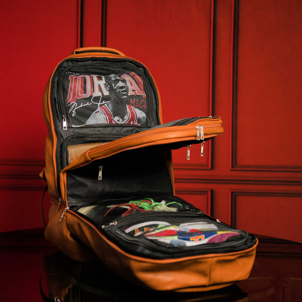 Sole Premise Brown Leather Luxury Carry-On Bag Patented Signature Design