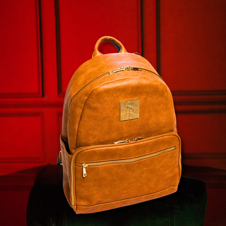 Sole Premise Brown Leather Carrier Backpack