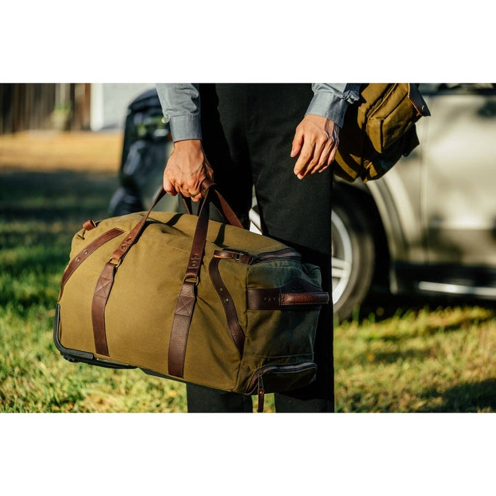 Campaign Waxed Canvas Rolling Carry-On Duffle Bag