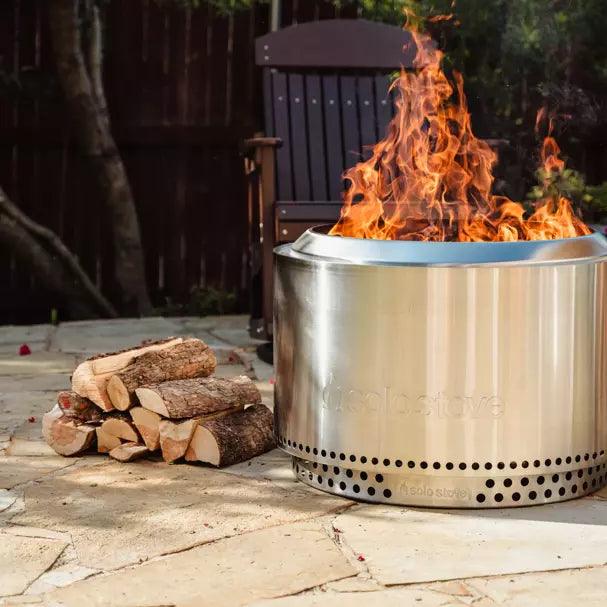 TRAPSKI Solo Stove Bundle - Ranger/Bonfire/Yukon/Canyon 2.0 with Stand, Smokeless Fire Pit | Wood Burning Fireplaces with Removable Ash Pan, Portable Outdoor Firepit - Ideal for Camping & Outdoor Spaces, Stainless Steel