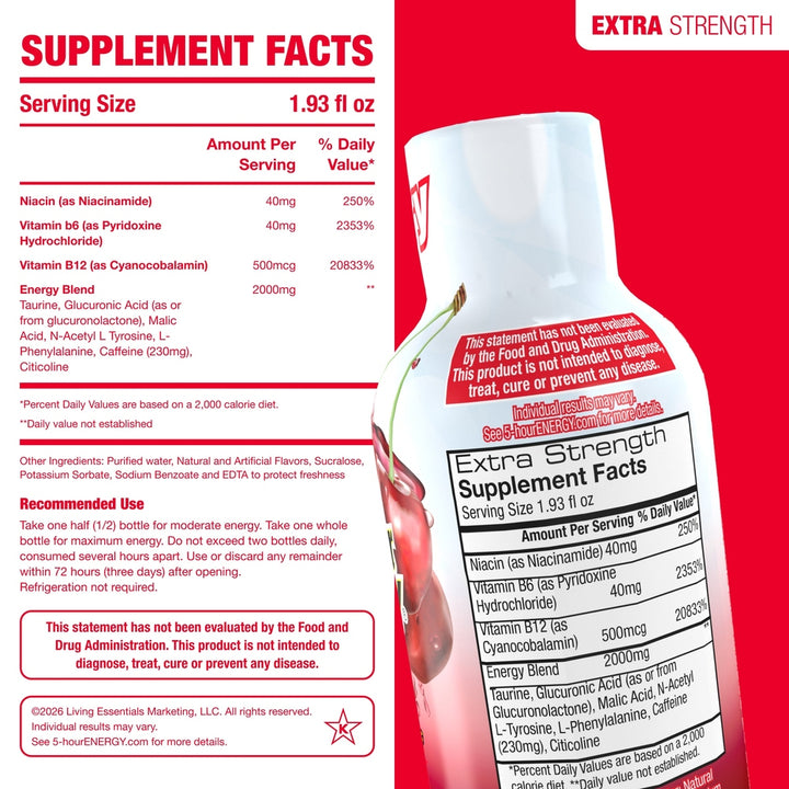 24 Pack 5-hour ENERGY Cherry Flavor Shots