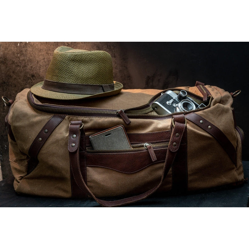 Campaign Waxed Canvas Large Duffle Bag
