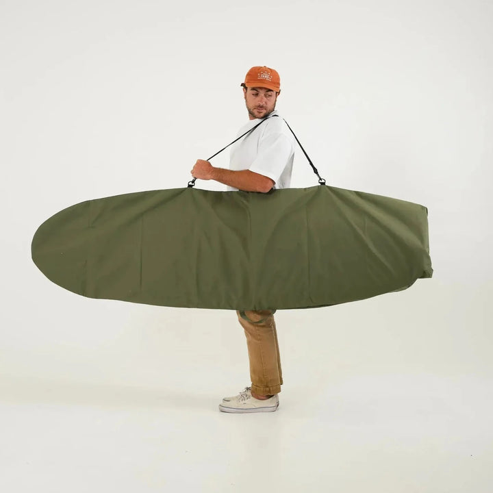 Olive Drab Canvas Surfboard Bag