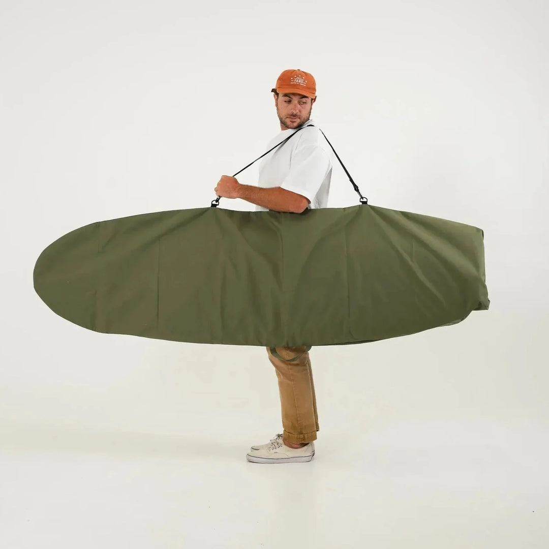 Olive Drab Canvas Surfboard Bag