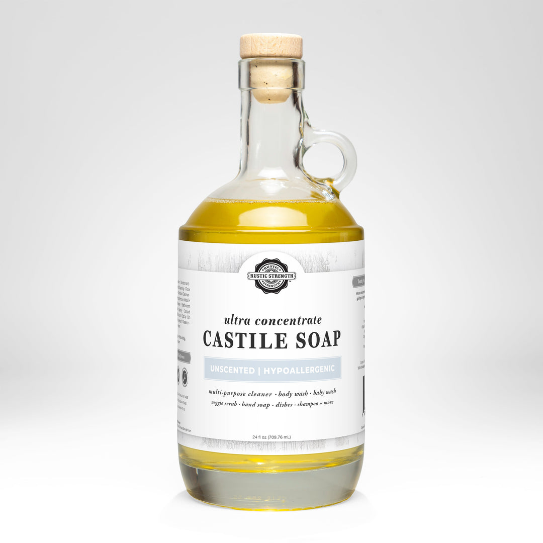 Rustic Strength Castile Soap - Ultra Concentrate | Unscented
