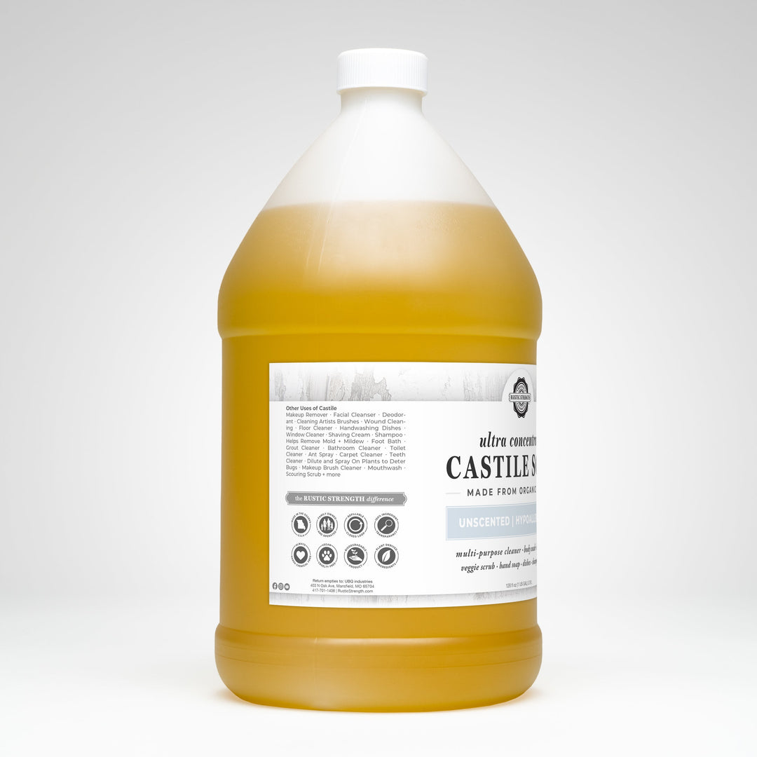 Rustic Strength Castile Soap - Ultra Concentrate | Unscented