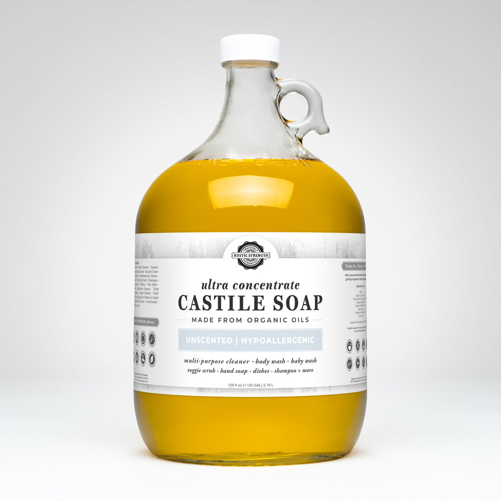 Rustic Strength Castile Soap - Ultra Concentrate | Unscented