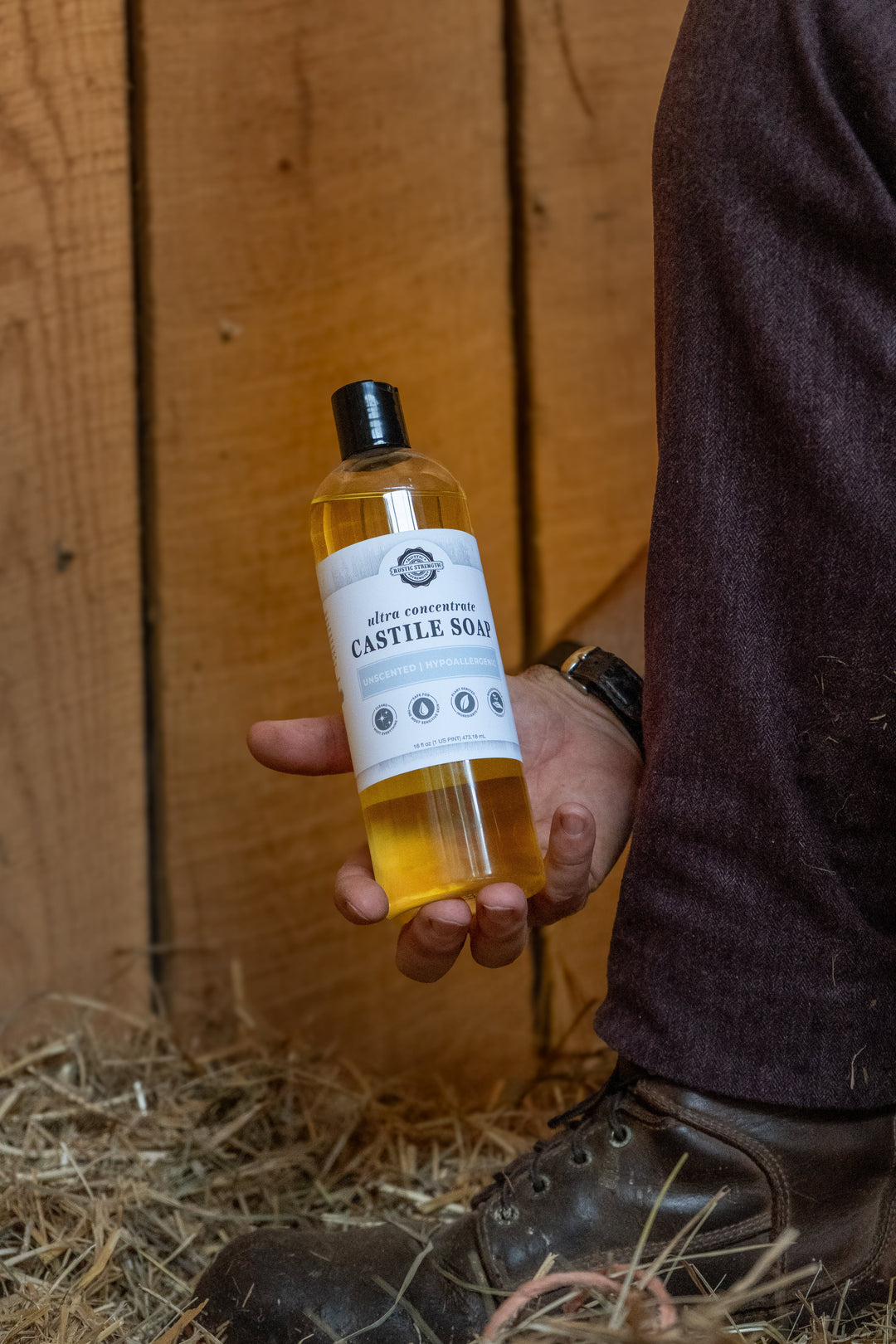 Rustic Strength Castile Soap - Ultra Concentrate | Unscented