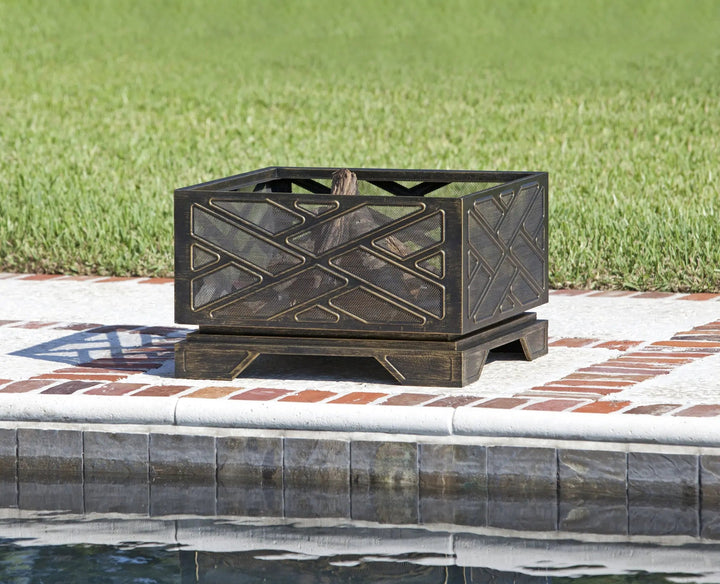 Catalano Square Fire Pit with Steel and Mesh Bowl