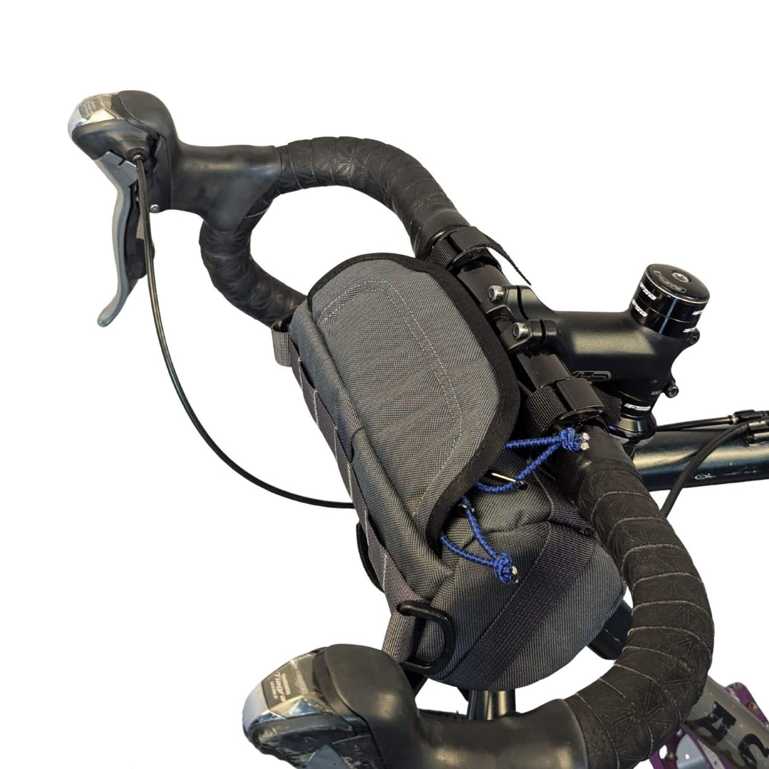 HandleStash Handlebar Bag - Charcoal & Blue Burrito