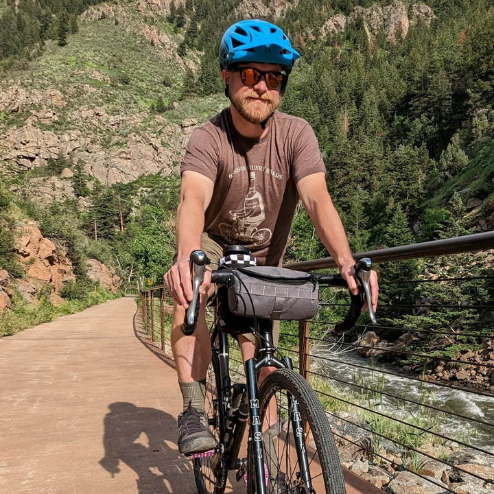 Handlebar Bag - Charcoal & Blue Burrito