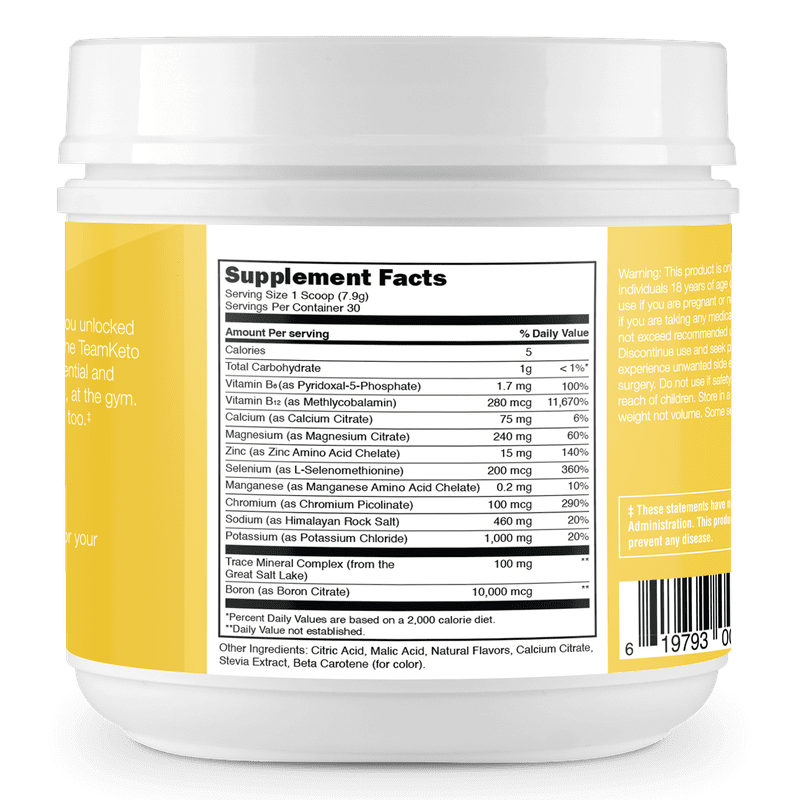 TeamKeto Charge Electrolyte Powder