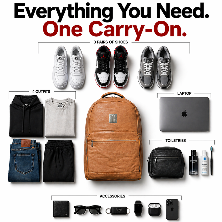 Sole Premise Brown Tumbled Leather Daily Commuter Backpack