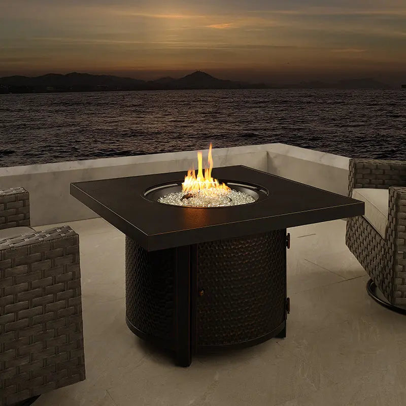 Clayton 40" Round Portable Gas Fire Pit Table