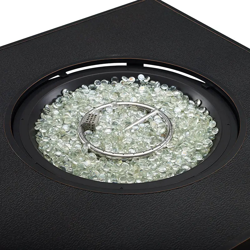 Clayton 40" Round Portable Gas Fire Pit Table