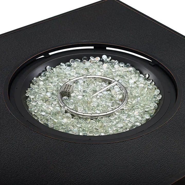 Clayton 40" Round Portable Gas Fire Pit Table