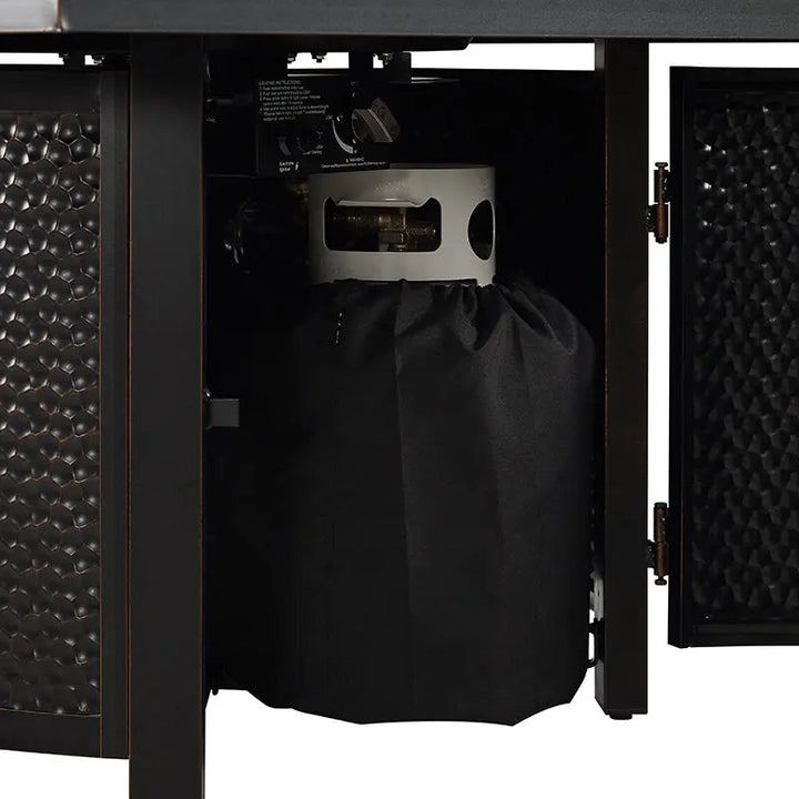 Clayton 40" Round Portable Gas Fire Pit Table