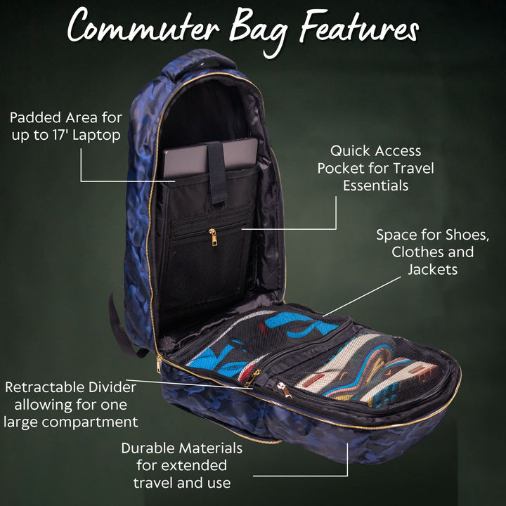 Sole Premise Baby Blue Tumbled Leather Commuter Bag