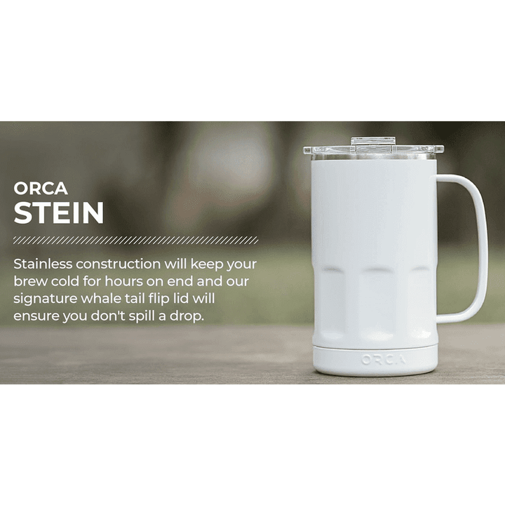 TRAPSKI STEIN™ 28OZ TUMBLER Beer Stein Drink Mug Tumbler with Handle and Lid; Keeps Drinks Ice Cold