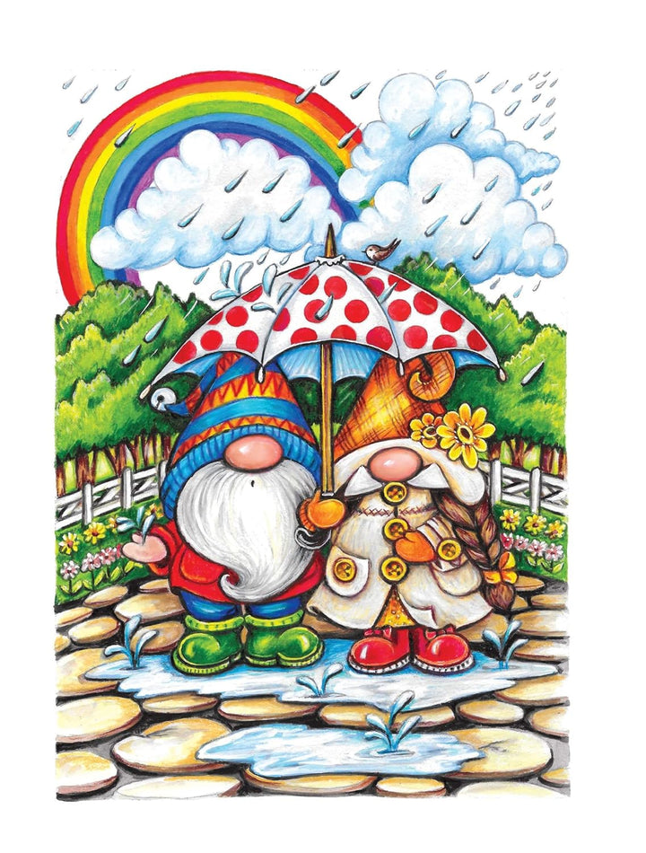 Creative Haven Gnome Sweet Gnome Coloring Book Spiral Bound