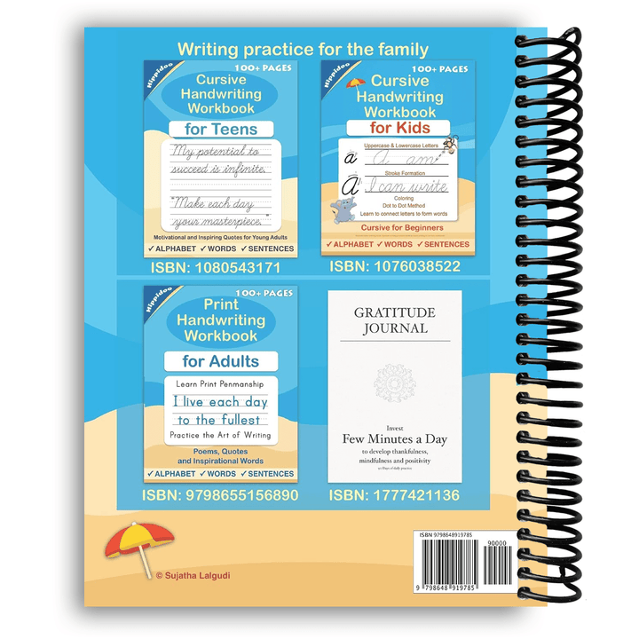 Cursive Handwriting Workbook for Adults Spiral Bound