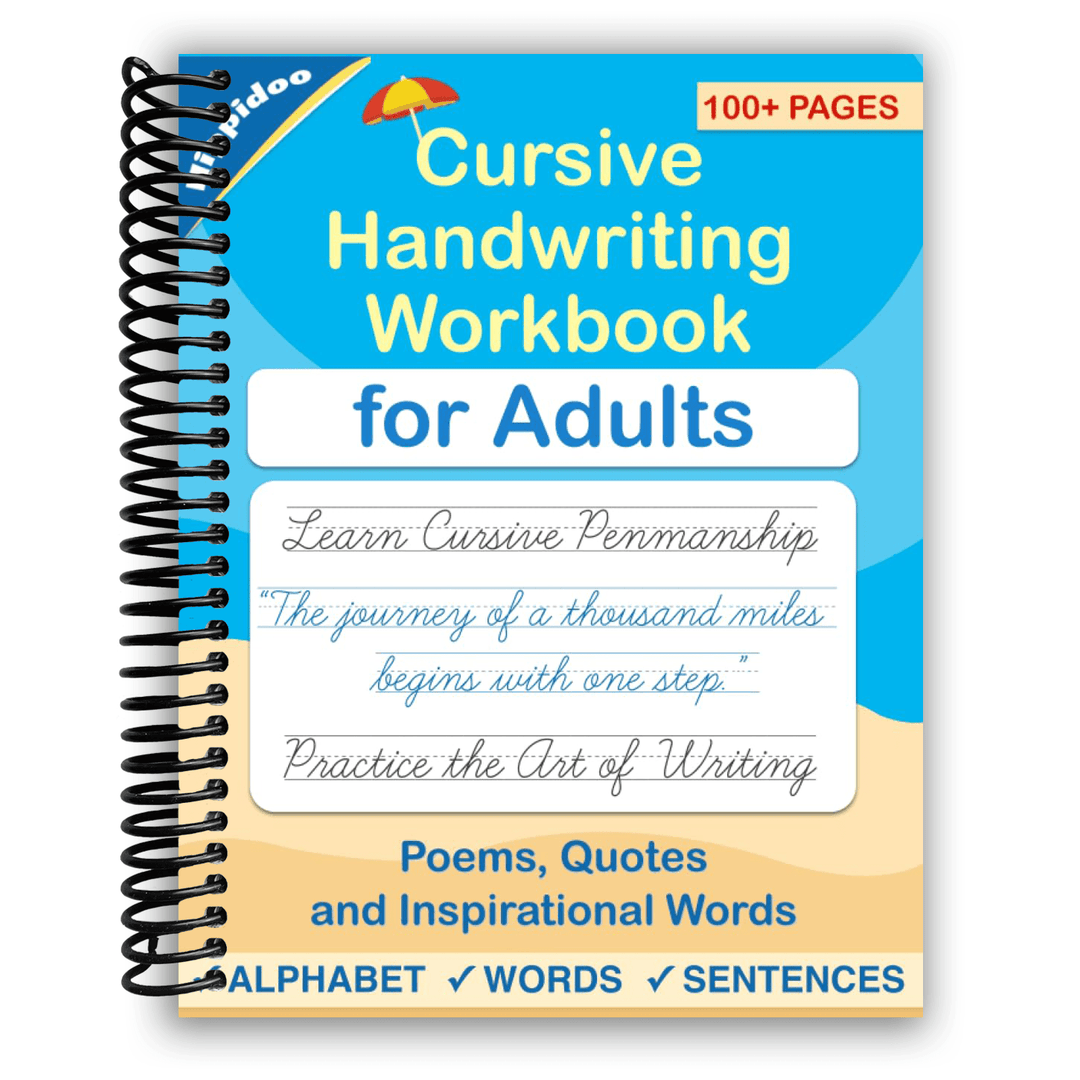 Cursive Handwriting Workbook for Adults Spiral Bound