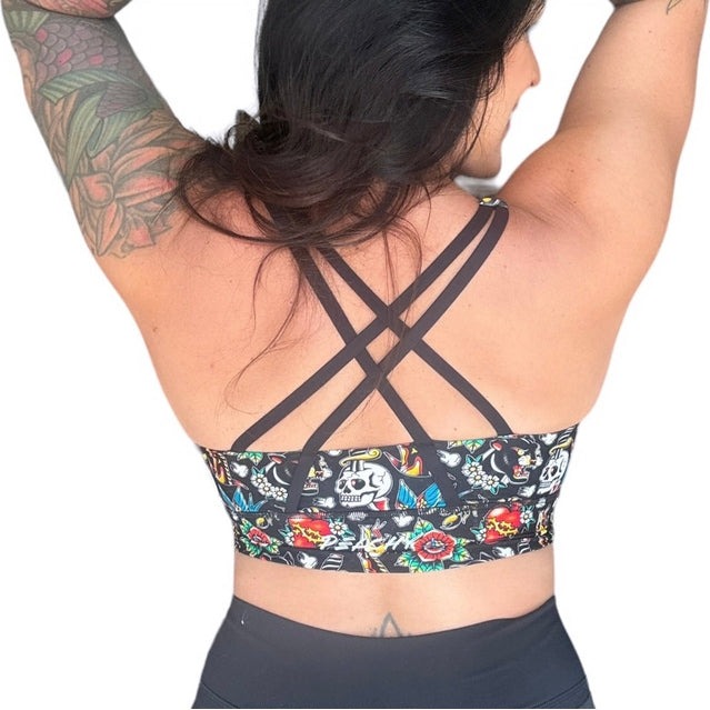 Emerald Longline Sports Bra - Tatted and Torn