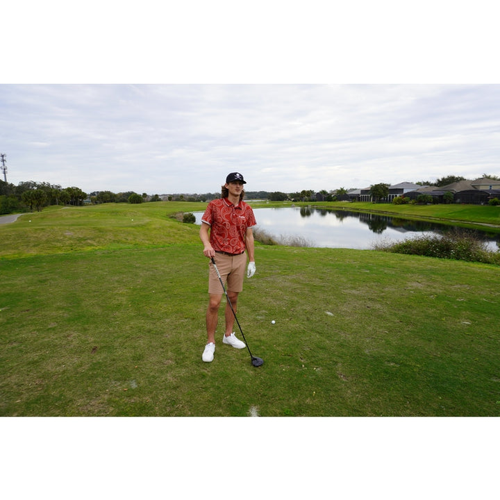 Shank it Golf Maroon Kraken Polo