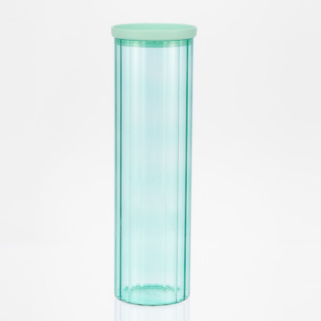 Glass Canister Set & Glass Lid - Diamond Blue