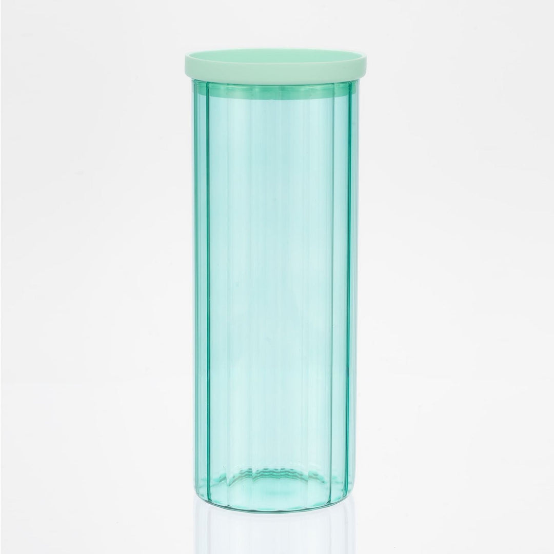 Glass Canister Set & Glass Lid - Diamond Blue