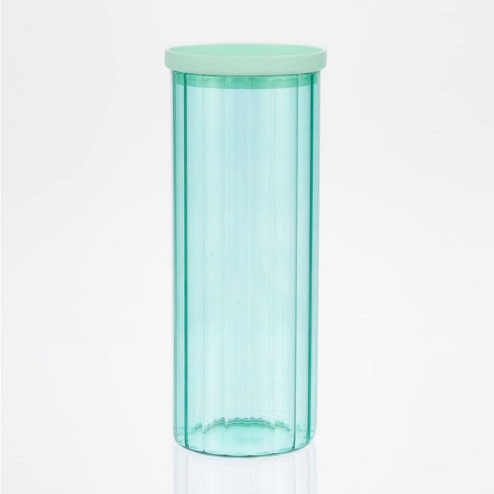 Glass Canister Set & Glass Lid - Diamond Blue