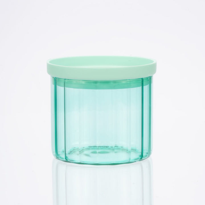 Glass Canister Set & Glass Lid - Diamond Blue