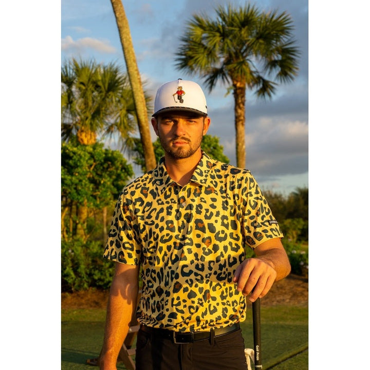 Shank it Golf Cheetah Leopard Polo