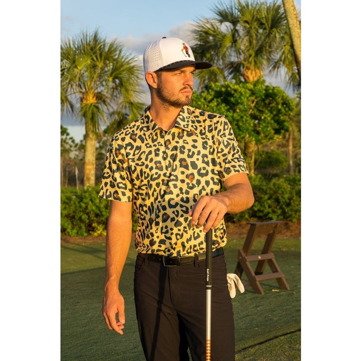 Shank it Golf Cheetah Leopard Polo