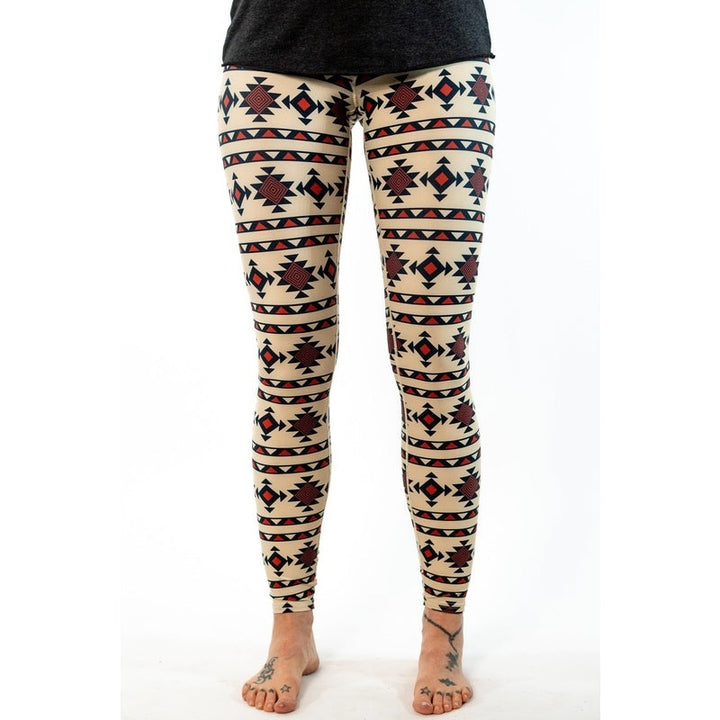 Colorado Threads Oatmeal Aztec Yoga Pants *FINAL SALE*