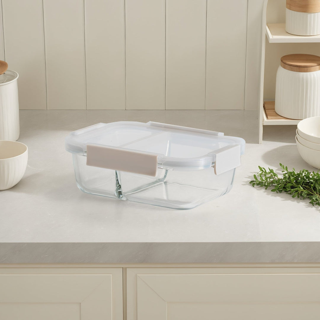 Glass Bento Box - Divided Vanilla