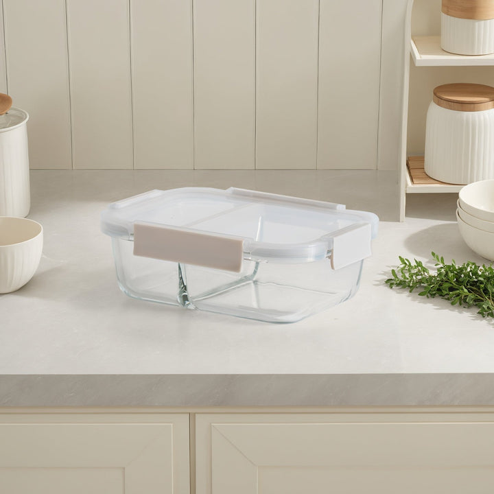 Glass Bento Box - Divided Vanilla