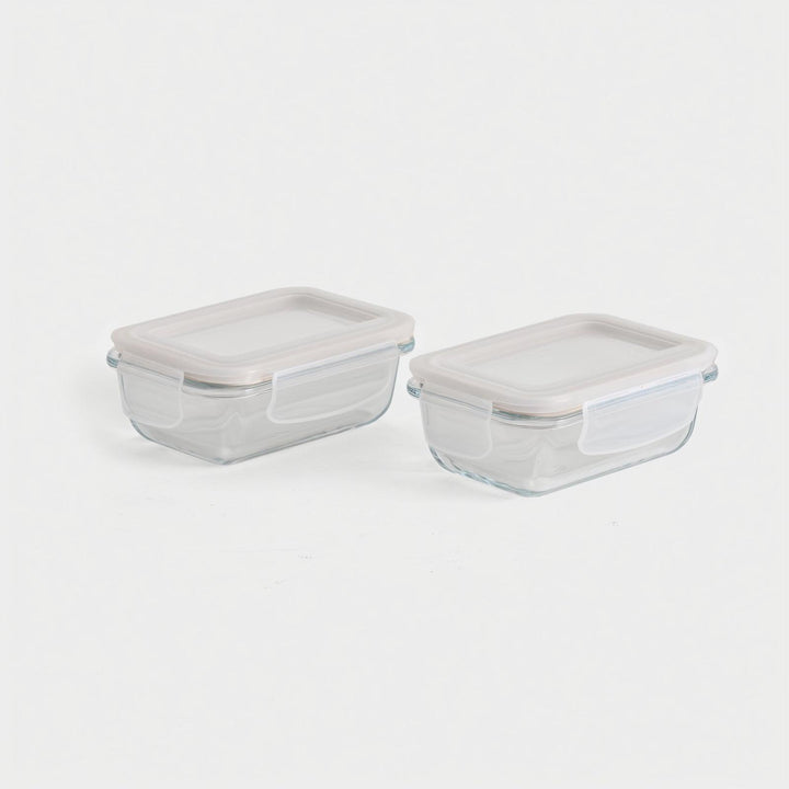 Bake & Carry Glass Set 5 Containers, Vanilla