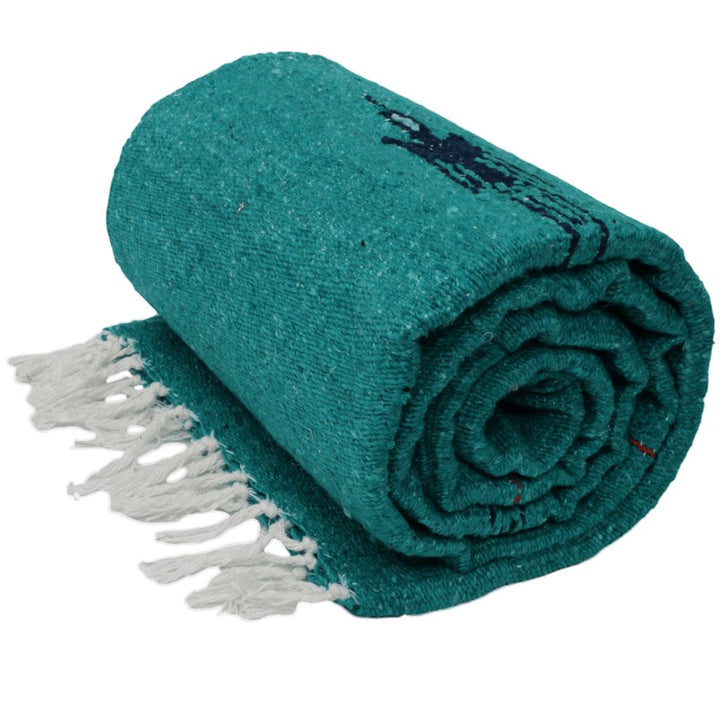 West Path Turquoise Green Baja Thunderbird Blanket