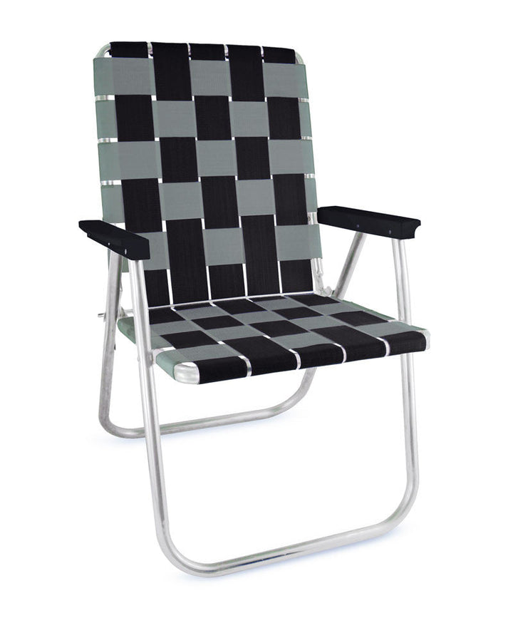 Lawn Chair USA Black & Silver Classic Chair