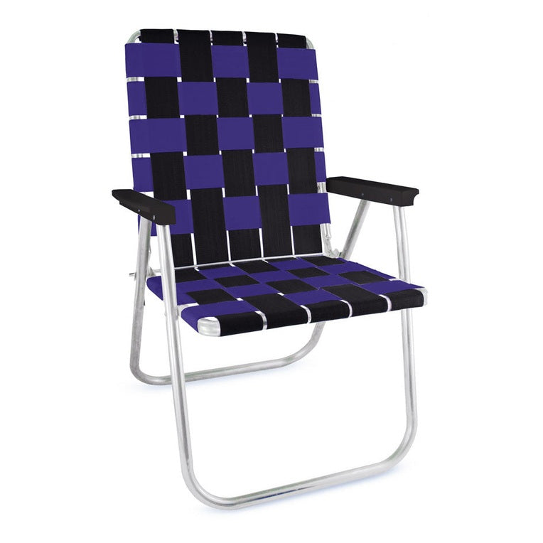 Lawn Chair USA Black & Purple Classic Lawn Chair