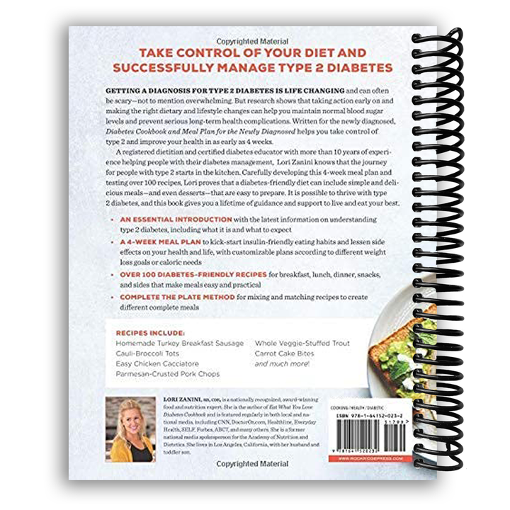 Diabetic Cookbook & Meal Plan Spiral Bound