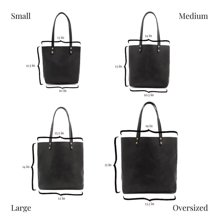 Eden SMALL Leather Tote Bag - Zippered