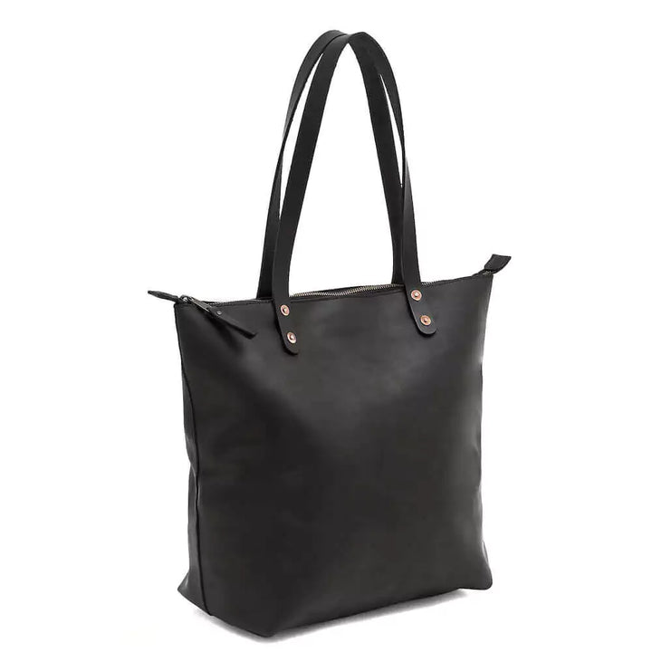 Eden LARGE Leather Tote Bag - Zippered