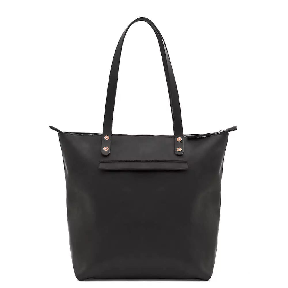 Eden LARGE Leather Tote Bag - Zippered