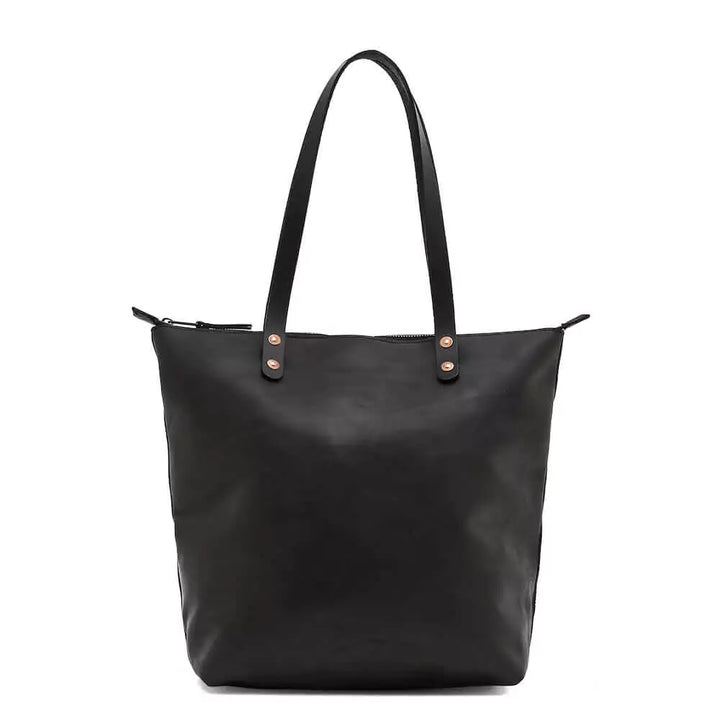 Eden LARGE Leather Tote Bag - Zippered