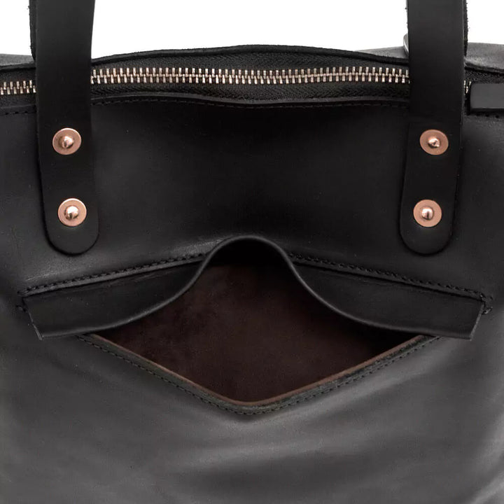 Eden MEDIUM Leather Tote Bag - Zippered