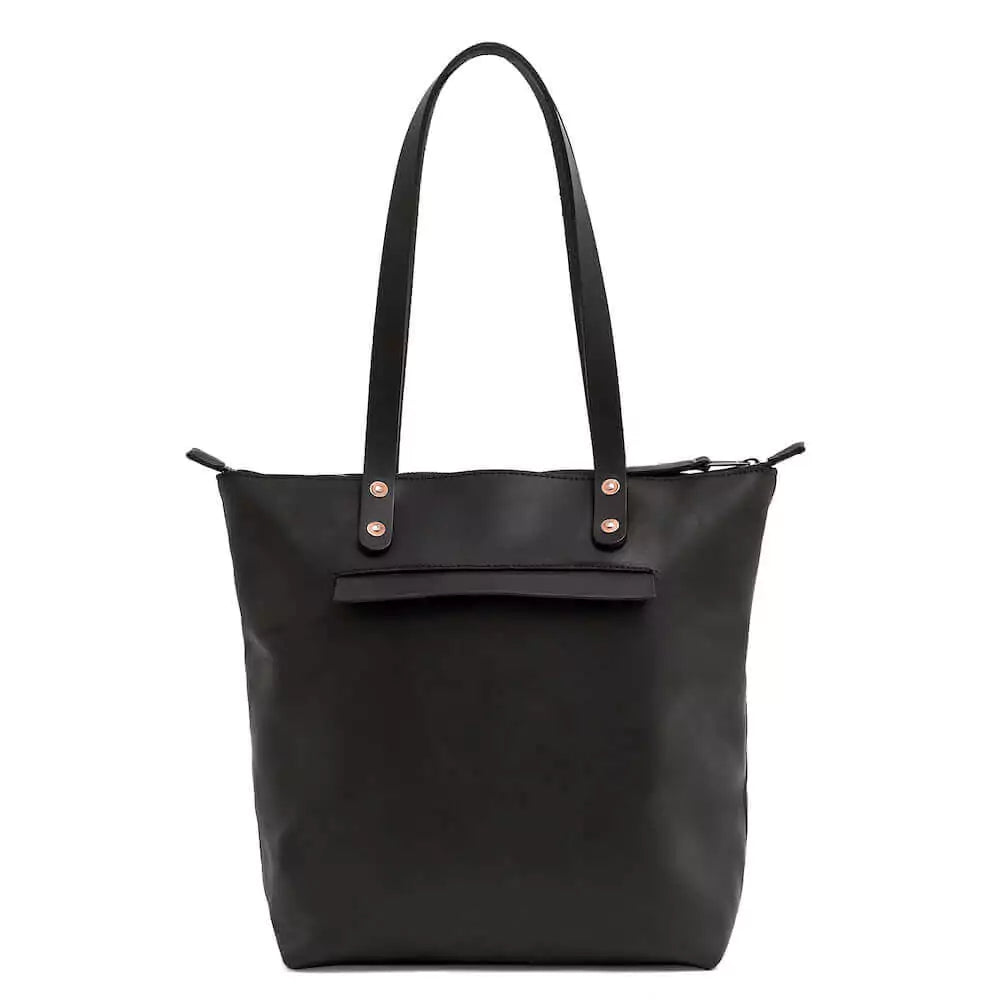 Eden SMALL Leather Tote Bag - Zippered